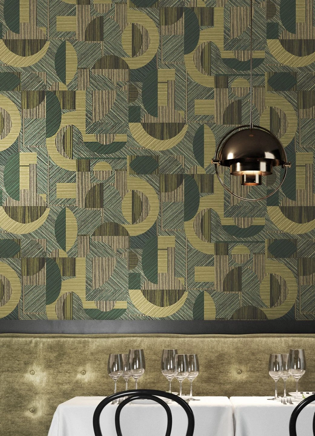 Tapete Paseo Schilfgrün Schimmer 1 Tapete Paseo Schilfgrün Schimmer