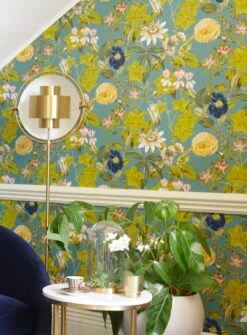 Tapete Passiflora Türkisblau -Tapetengeschäft Passiflora D 745261 2880x1440