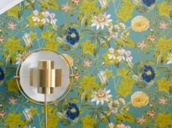 Tapete Passiflora Türkisblau -Tapetengeschäft Passiflora b 745261 2880x1440