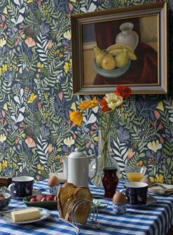 Tapete Pavonia Graublau -Tapetengeschäft Pavonia B 485152 2880x1440