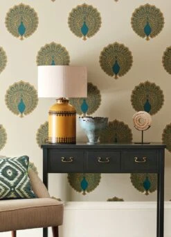 Tapete Peacock Style Perlgold 5 Tapete Peacock Style Perlgold -Tapetengeschäft Peacock Style B 462801 2880x1440