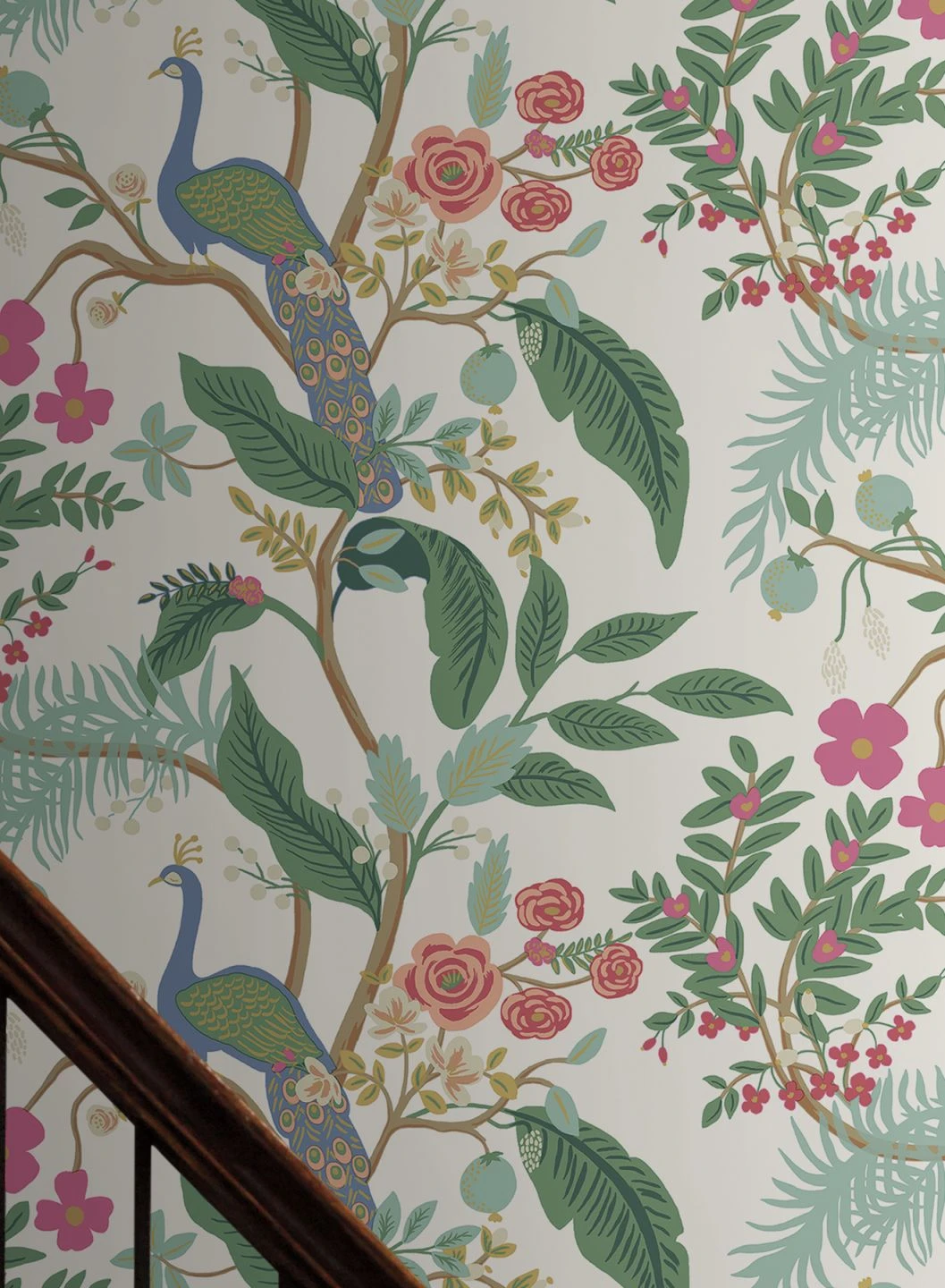 Tapete Peacock Tree Pastelltürkis 1 Tapete Peacock Tree Pastelltürkis