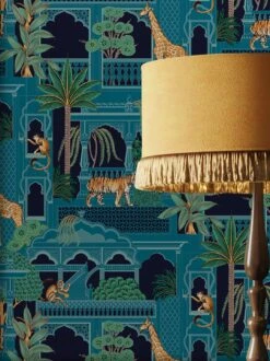 Tapete Plantasia Blautöne