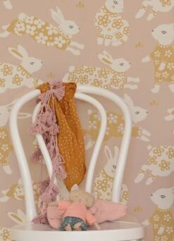 Tapete Rabbit Party Beige -Tapetengeschäft Rabbit Party D 389392 2880x1440