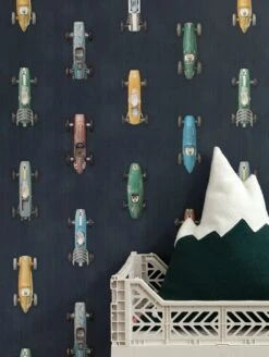 Tapete Race Car 01 Graublau -Tapetengeschäft Race Car 01 B 310211 2880x1440