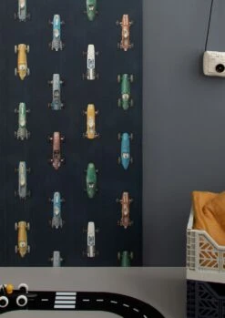 Tapete Race Car 01 Graublau -Tapetengeschäft Race Car 01 C 310211 2880x1440