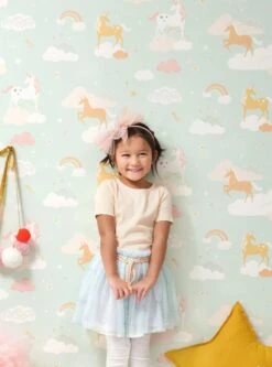 Tapete Rainbow Treasures Weissgrün -Tapetengeschäft Rainbow treasures B 389302 2880x1440