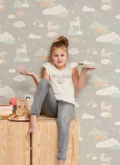 Tapete Rainbow Treasures Moosgrau 6 Tapete Rainbow Treasures Moosgrau -Tapetengeschäft Rainbow treasures C 389301 2880x1440