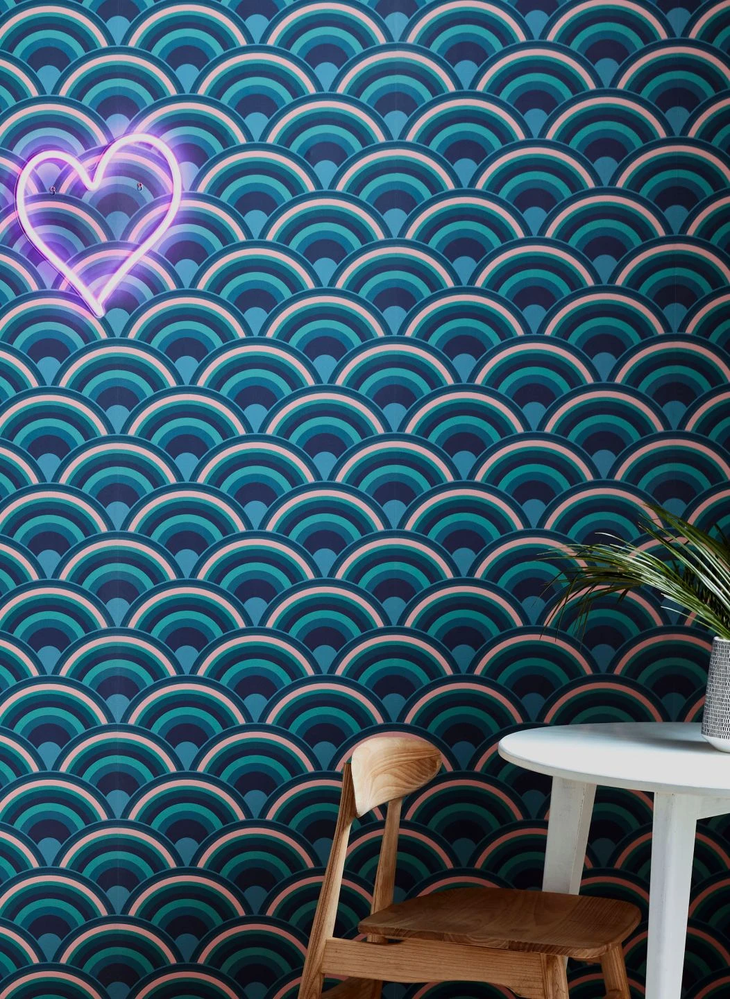 Tapete Retro Rainbow Blautöne 3 Tapete Retro Rainbow Blautöne – Bild 3