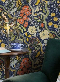 Tapete Rosanna Dunkelblau