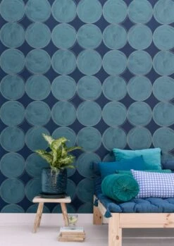 Tapete Rowan Türkisblau -Tapetengeschäft Rowan C 864572 2880x1440