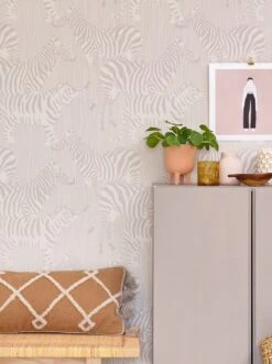 Tapete Safari Stripes Graubeige -Tapetengeschäft Safari Stripes C 389431 2880x1440
