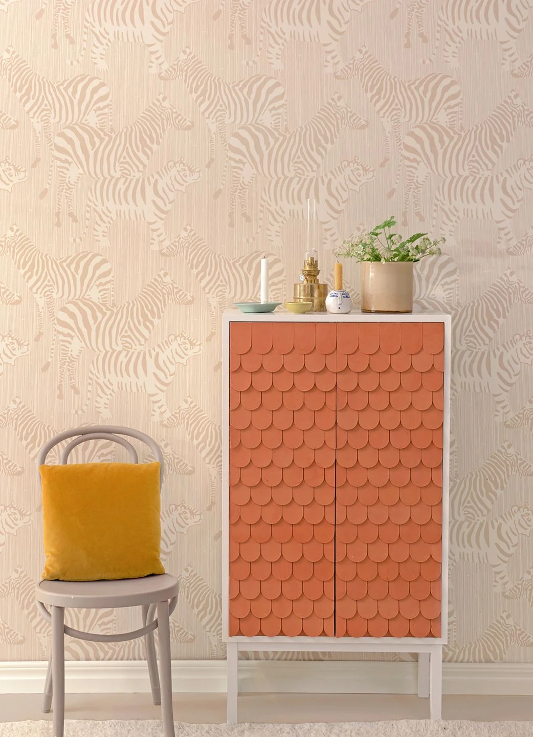 Tapete Safari Stripes Blassbraun 3 Tapete Safari Stripes Blassbraun – Bild 3