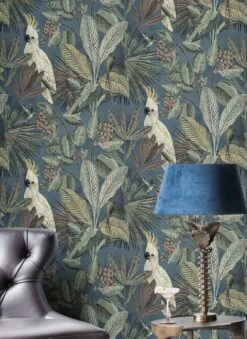 Tapete Sahra Blaugrün -Tapetengeschäft Sahra A 451473 2880x1440