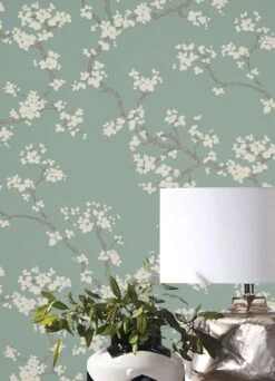 Tapete Sakura Pastelltürkis
