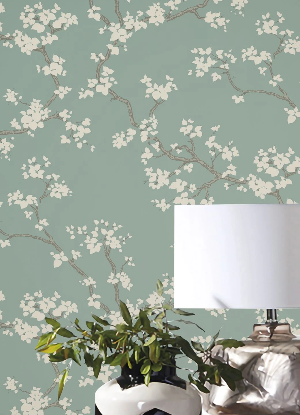 Tapete Sakura Pastelltürkis 1 Tapete Sakura Pastelltürkis