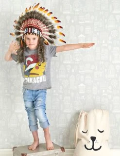 Tapete Small Town Hellgrau -Tapetengeschäft Small Town B 389171 2880x1440