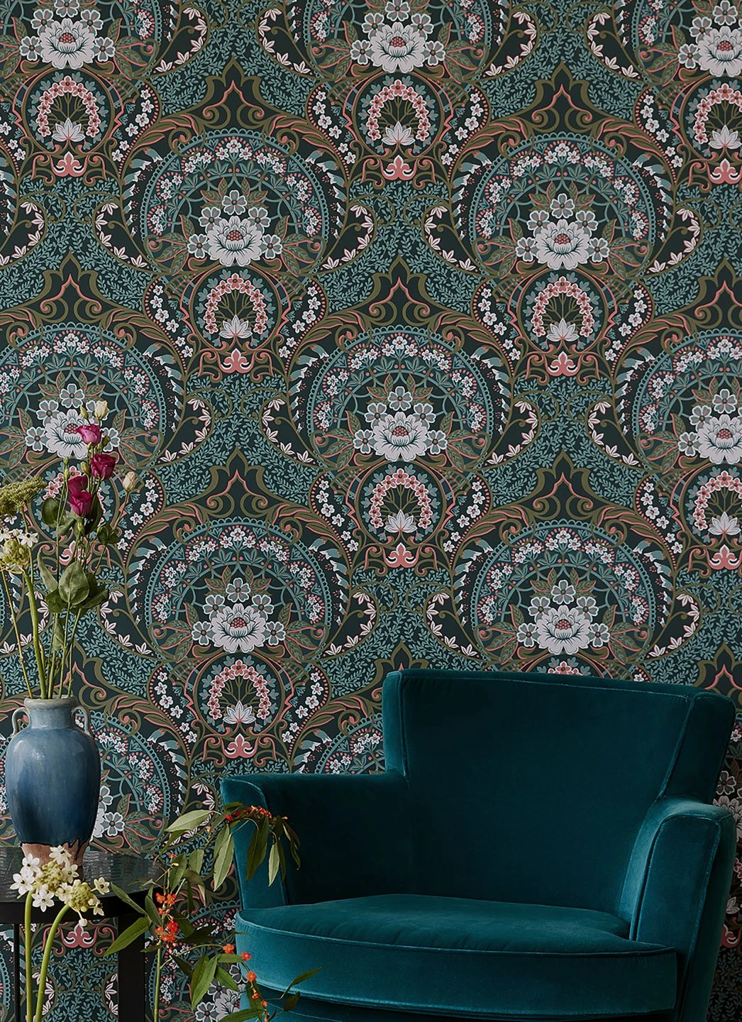 Tapete Sofia Ozeanblau 1 Tapete Sofia Ozeanblau