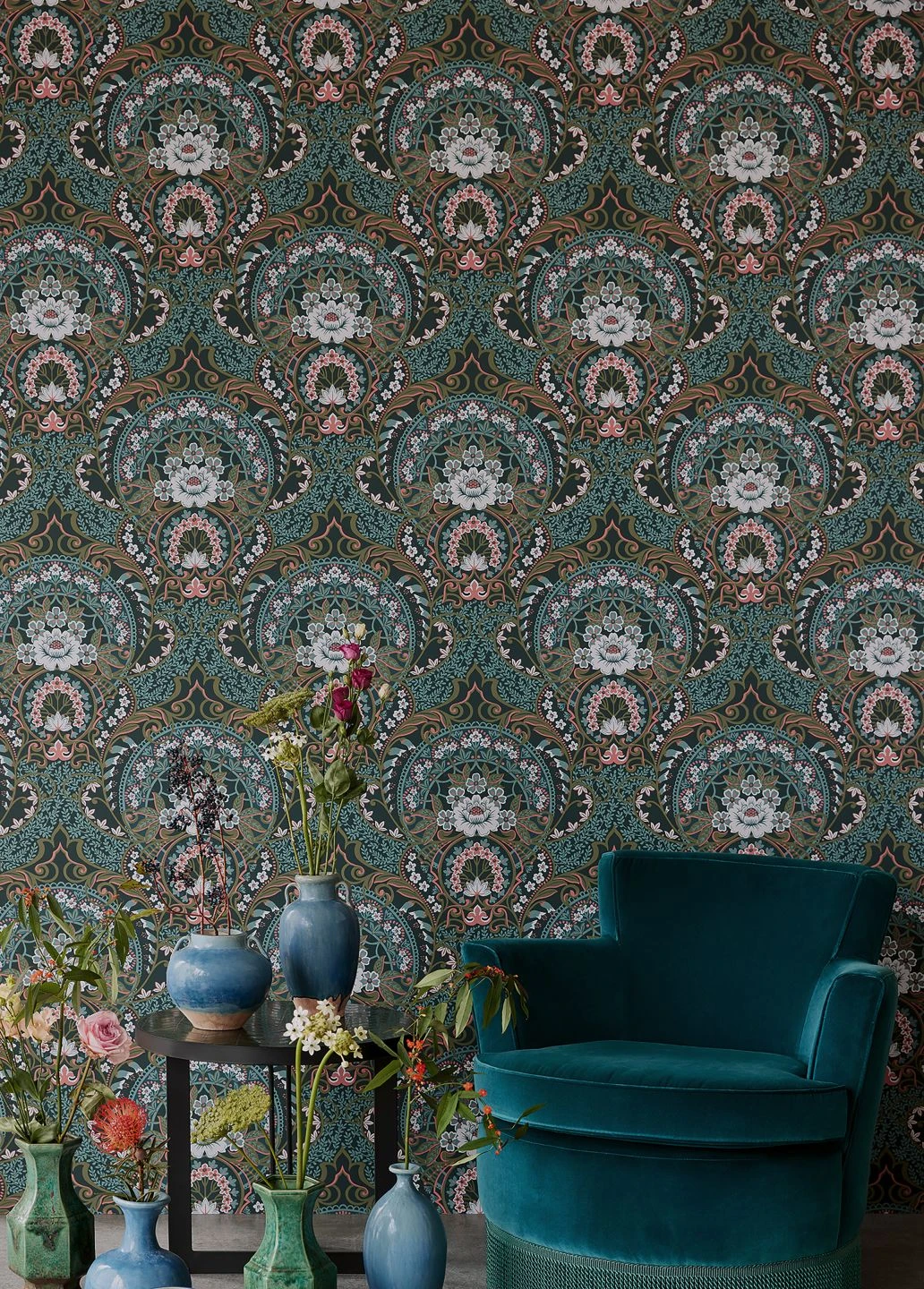 Tapete Sofia Ozeanblau 4 Tapete Sofia Ozeanblau – Bild 4