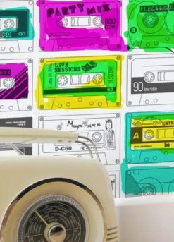 Tapete Stereo Nostalgia Weiss