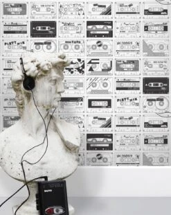 Tapete Stereo Nostalgia Weiss -Tapetengeschäft Stereo Nostalgia C 835131 2880x1440