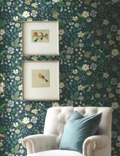 Tapete Strawberry Garden Grünblau -Tapetengeschäft Strawberry Garden B 790502 2880x1440