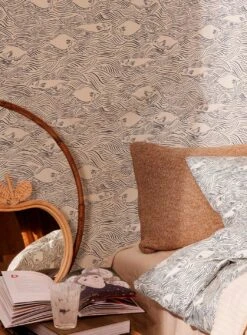 Ferm LIVING Tapete Stream Anthrazit -Tapetengeschäft Stream C 420291 2880x1440