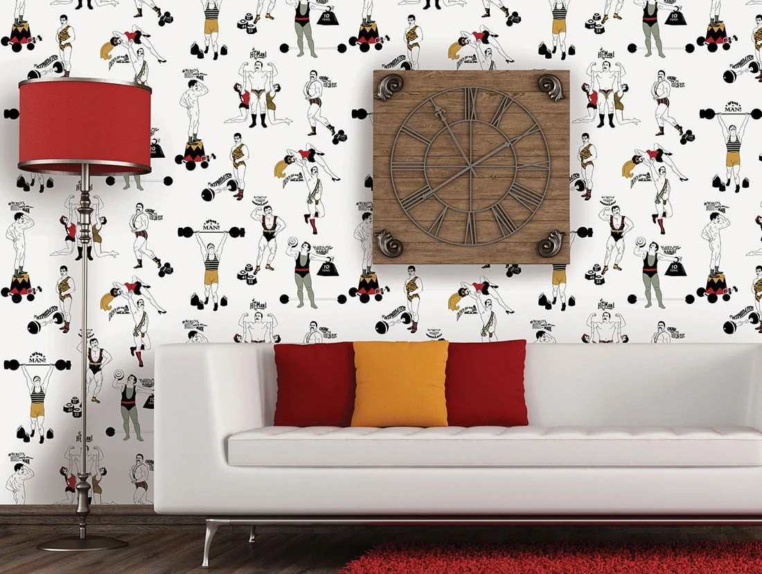 Tapete Strongman Ockergelb 3 Tapete Strongman Ockergelb – Bild 3