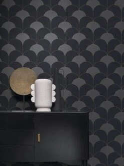 Tapete Sumba Anthrazit Schimmer -Tapetengeschäft Sumba B 864661 2880x1440