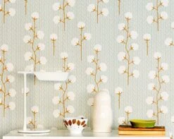 Tapete Sweet Cotton Hellpastelltürkis