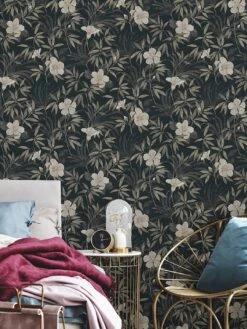 Tapete Tara Anthrazit -Tapetengeschäft Tara D 410942 2880x1440