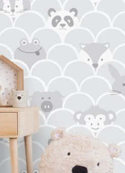 Tapete Taro Hellgrau