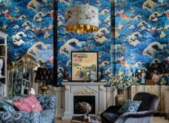 Wandbild The Former Emperor Metallic Blau 11 Wandbild The Former Emperor Metallic Blau -Tapetengeschäft The Former Emperor Metallic B 725271 2880x1440