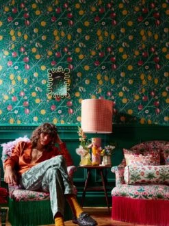 Tapete Therese Patinagrün -Tapetengeschäft Therese F 463133 2880x1440