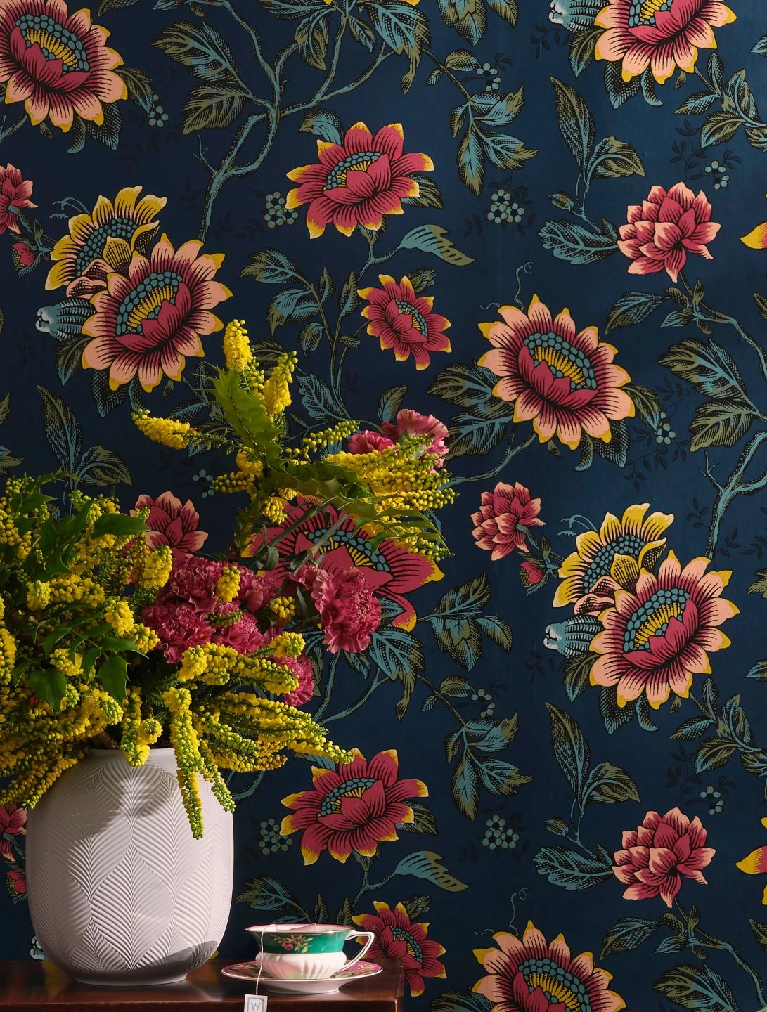 Tapete Tilla Dunkelblau 1 Tapete Tilla Dunkelblau