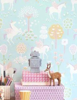 Tapete True Unicorns Hellgrün 6 Tapete True Unicorns Hellgrün -Tapetengeschäft True Unicorns A 389181 2880x1440