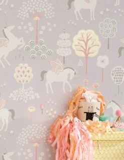 Tapete True Unicorns Grau