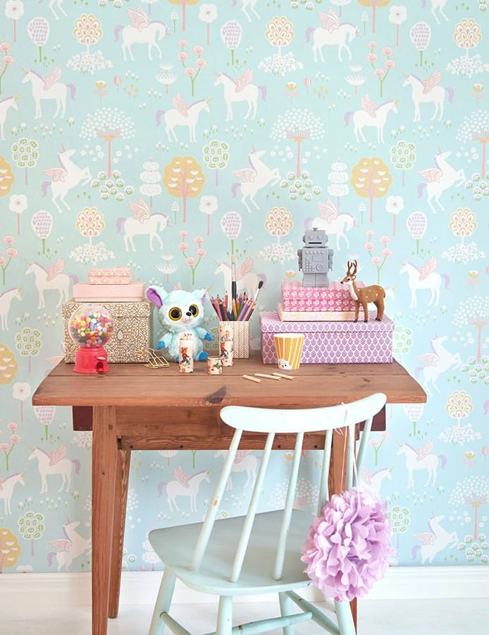 Tapete True Unicorns Hellgrün 4 Tapete True Unicorns Hellgrün – Bild 4