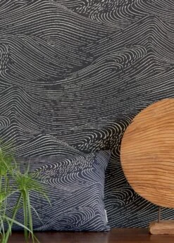 Tapete Ulevan Schwarzgrau