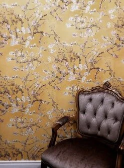 Tapete VanGogh Blossom Ockergelb -Tapetengeschäft VanGogh Blossom K 450466 2880x1440