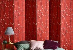 Tapete VanGogh Branches Rot -Tapetengeschäft VanGogh Branches B 451461 2880x1440