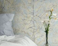 Tapete VanGogh Tree Pastelltürkis