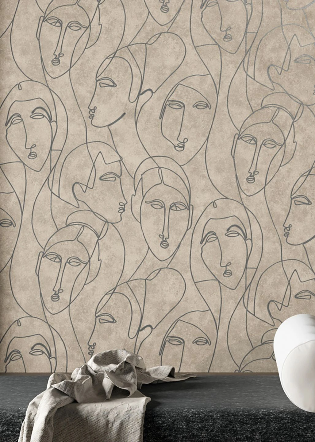 Tapete Vertigo Graubeige 1 Tapete Vertigo Graubeige