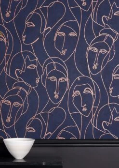 Tapete Vertigo Stahlblau