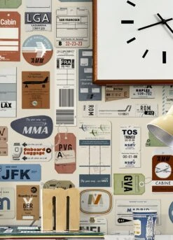 Tapete Vintage Air Travel Eierschale