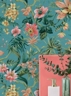 Tapete Vivido Türkisblau