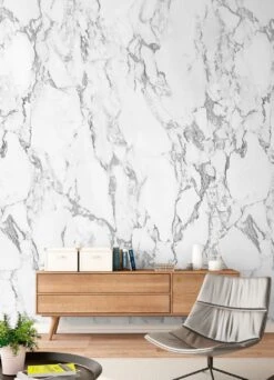 Wandbild White Marble Grauweiss -Tapetengeschäft White Marble B 390791 2880x1440