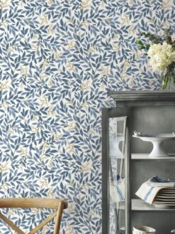 Selbstklebende Tapete Willowberry Azurblau -Tapetengeschäft Willowberry 790621 2880x1440