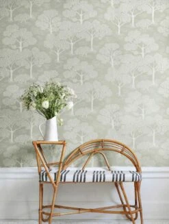 Tapete Woodland Schilfgrün -Tapetengeschäft Woodland B 975132 2880x1440