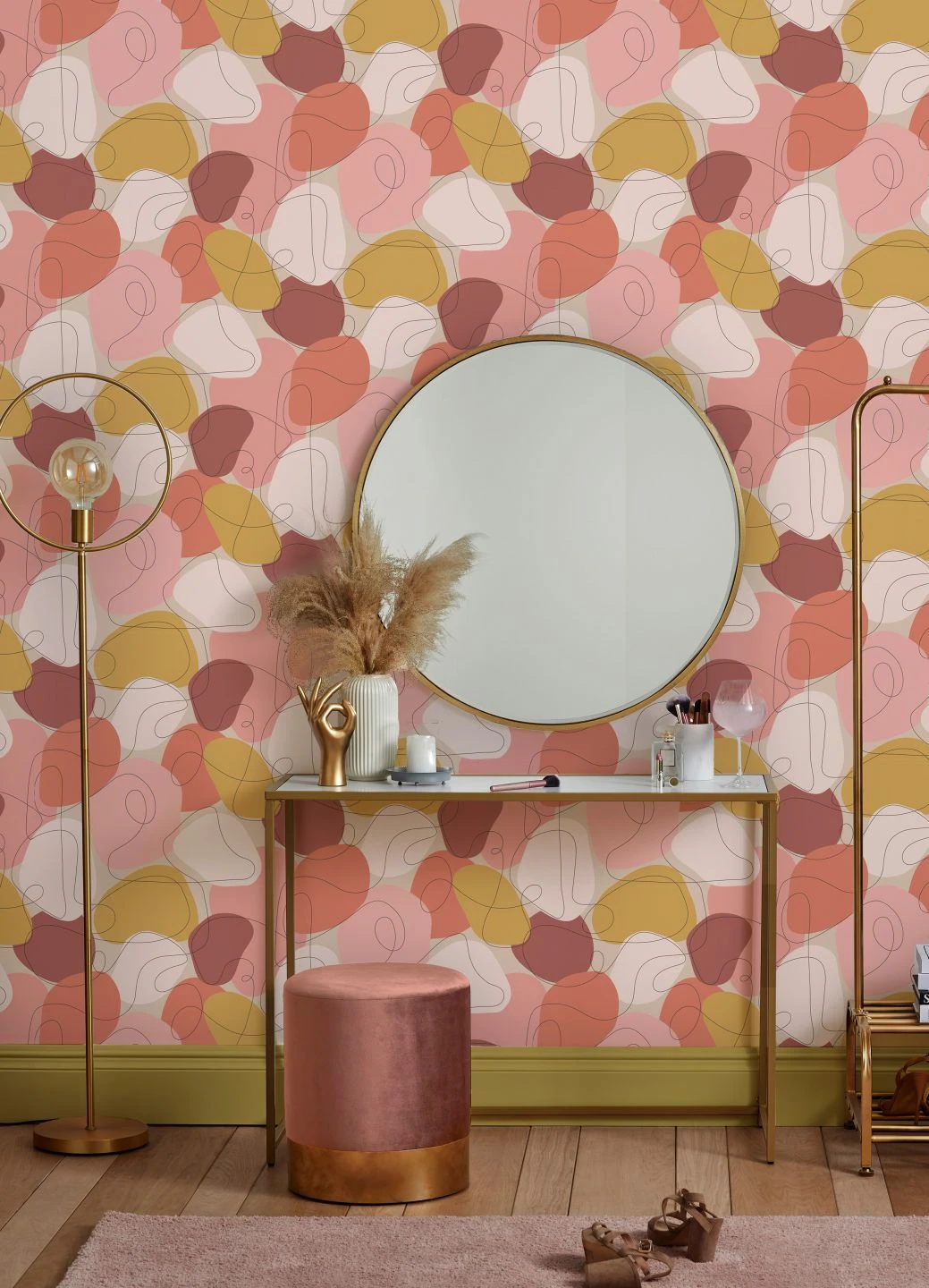 Tapete Woodstock Rottöne 3 Tapete Woodstock Rottöne – Bild 3